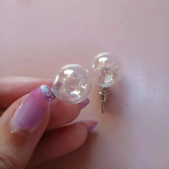 🫧Super Cute Bubble Earrings With Transparent Acrylic & 925 Silver Posts🫧 (OS) - Picture 11 of 11